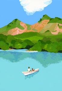 sommerferie i fjell og båt av Hiroyuki Izutsu