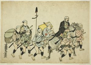Prosesjon av en Daimyo av Hishikawa Moronobu