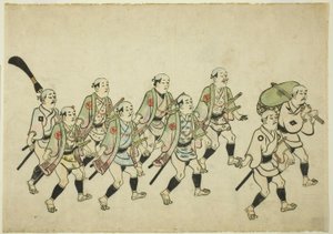Prosesjon av en Daimyo av Hishikawa Moronobu