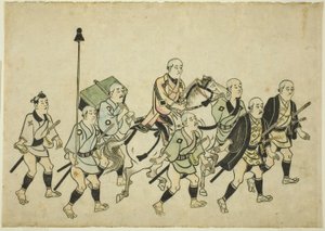 Prosesjon av en Daimyo av Hishikawa Moronobu