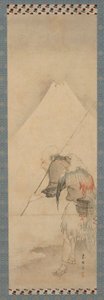 Fiskeren Hakuryo og Fuji-fjellet, Edo-perioden, 1770-1820.