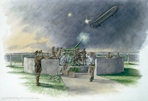 Lodge Hill Battery, Chatham, Kent, første verdenskrig, 1914-1918 c2000-tallet av Historic England Staff graphic artist