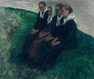 Fire venner av Hjalmer Eilif Emanuel Peterssen
