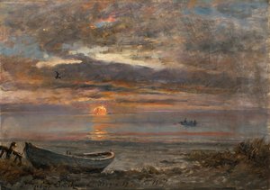 Solnedgang en januardag på Skagen.