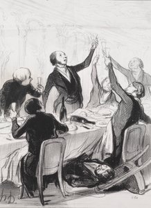 En 43. skål...til Temperance Society av Honoré Daumier