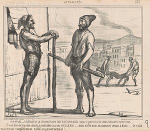 I Napoli: Delegater fra kommisjonen ... av Honoré Daumier