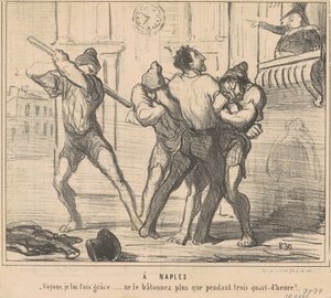 I Napoli: La oss se, jeg gjør ham nåde ... av Honoré Daumier