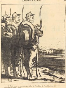 I Paris kunne vi ikke dra til Versailles... av Honoré Daumier