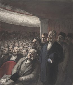 Et teaterpublikum, 1800-tallet. av Honoré Daumier