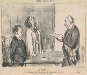 Hos ordføreren... av Honoré Daumier