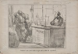 Aktualiteter (nr. 252): Dømt for å ha solgt en haug med sand i stedet for fuktig brunt sukker av Honoré Daumier