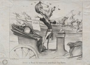 Aktualitet nr. 81: Ankomsten til Alsace av den ekstraordinære kommissæren, Coco Romieu, 1850. av Honoré Daumier