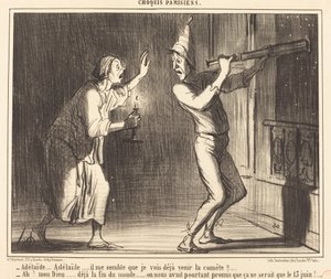 Adelaide...Adelaide...det virker for meg at jeg allerede kan se kometen komme!!... av Honoré Daumier