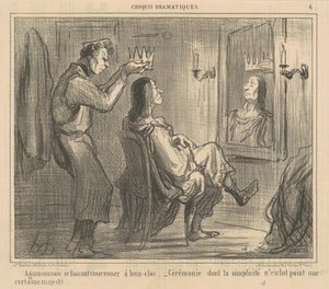 Agamemnon blir kronet bak lukkede dører av Honoré Daumier