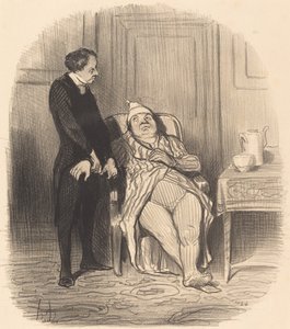 Ah! lege... jeg tror... at jeg har en kiste! av Honoré Daumier
