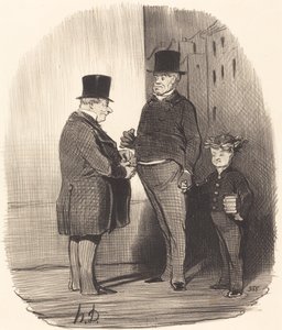 Ah! du er god på latinske vers, unge mann... av Honoré Daumier