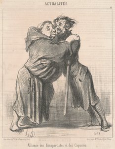 Allianse av bonapartister og kapusiner av Honoré Daumier