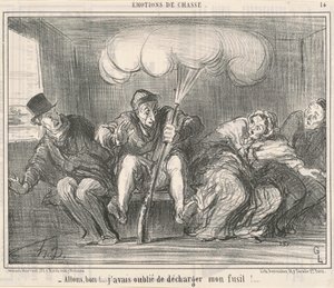 Kom igjen bra! Jeg glemte å losse pistolen min! av Honoré Daumier