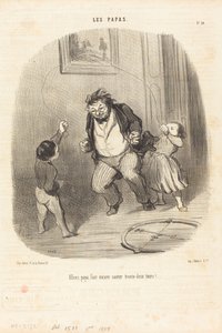Kom igjen, pappa... mer... trettito runder!... av Honoré Daumier