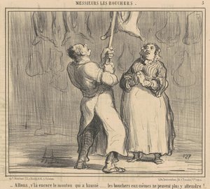 Kom igjen, der er sauene igjen som har reist seg av Honoré Daumier