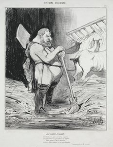 Ancient History, plate 26: The Stable of Augeas av Honoré Daumier