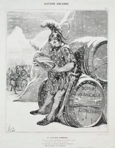 Ancient History, plate 28: The Passage of Hannibal, 6. oktober 1842. av Honoré Daumier