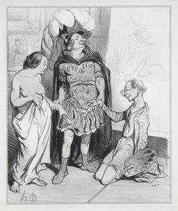 Apelles og Campaste av Honoré Daumier
