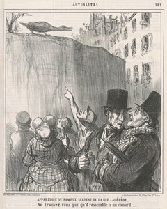 Utseendet til ... slangen av rue Lacépède av Honoré Daumier