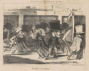 Ankomst til en stasjon av Honoré Daumier