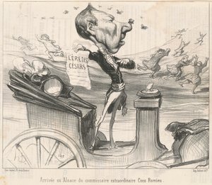 Kommissærens ankomst til Alsace ... av Honoré Daumier