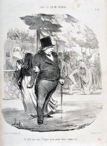 Kunstverk av Honore Daumier (1808-1879). Charivari stammer fra 1849: Serie ALL WHAT YOU WILL “” Det er ikke under imperiet vi ville danset slik!...”” MUSEUM OF FINE ARTS - PALACE LONGCHAMP, MARSEILLE av Honoré Daumier