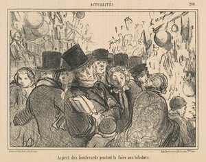 Utseende av bulevardene under kuriositetsmessen av Honoré Daumier