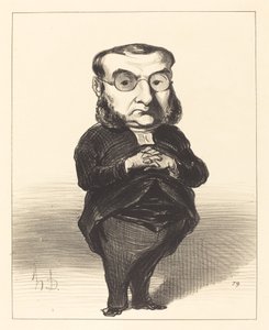 Ath. L.Charles Coquerel av Honoré Daumier