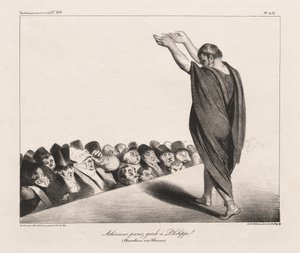 Athenere Vokt dere for Philip! (Demosthenes til athenerne) av Honoré Daumier