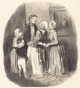 I romanen, besøk... Rabourdins fristelse av Honoré Daumier