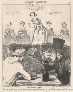 Til Champs Elysees av Honoré Daumier
