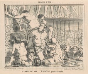 Ved Deligny-badene av Honoré Daumier