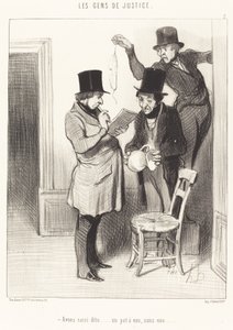 Vi grep dito... en vannkanne, uten vann av Honoré Daumier