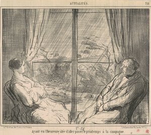 Etter å ha hatt ... ideen om å gå ... av Honoré Daumier