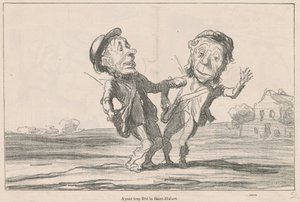 Etter å ha feiret Saint-Hubert for mye av Honoré Daumier