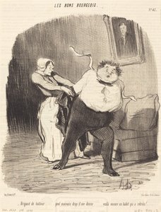Skreddersøm... enda en frakk... krympet! av Honoré Daumier