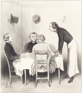 restaurant gulrot av Honoré Daumier