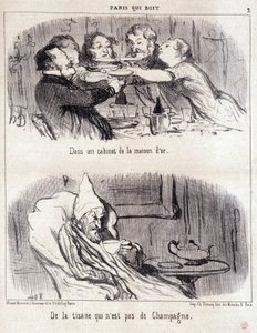Tegneserie om gastronomiske overgrep. Serie "" Paris qui drinks": "" i et skap i huset d