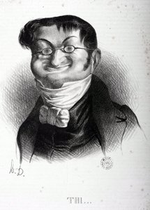 Tegneserie av Adolphe Thiers (1797-1877), fransk statsmann. Tegning av Honore Daumier (1808-1879). Arbaud museum. av Honoré Daumier
