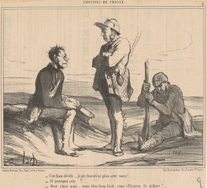 Det er bestemt... Jeg vil ikke jakte med deg lenger! ... av Honoré Daumier