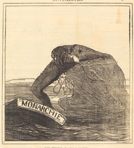 Det er farlig, kastegarnfiske av Honoré Daumier