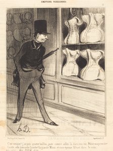 Det er unikt! Jeg tok fire størrelser... av Honoré Daumier