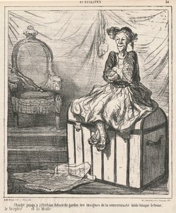 Anklaget ... for å vokte suverenitetens insignier av Honoré Daumier