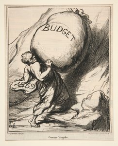 Som Sisyphus, fra Actualites av Honoré Daumier