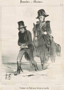 Mens vi reder opp sengen, legger vi oss ned av Honoré Daumier